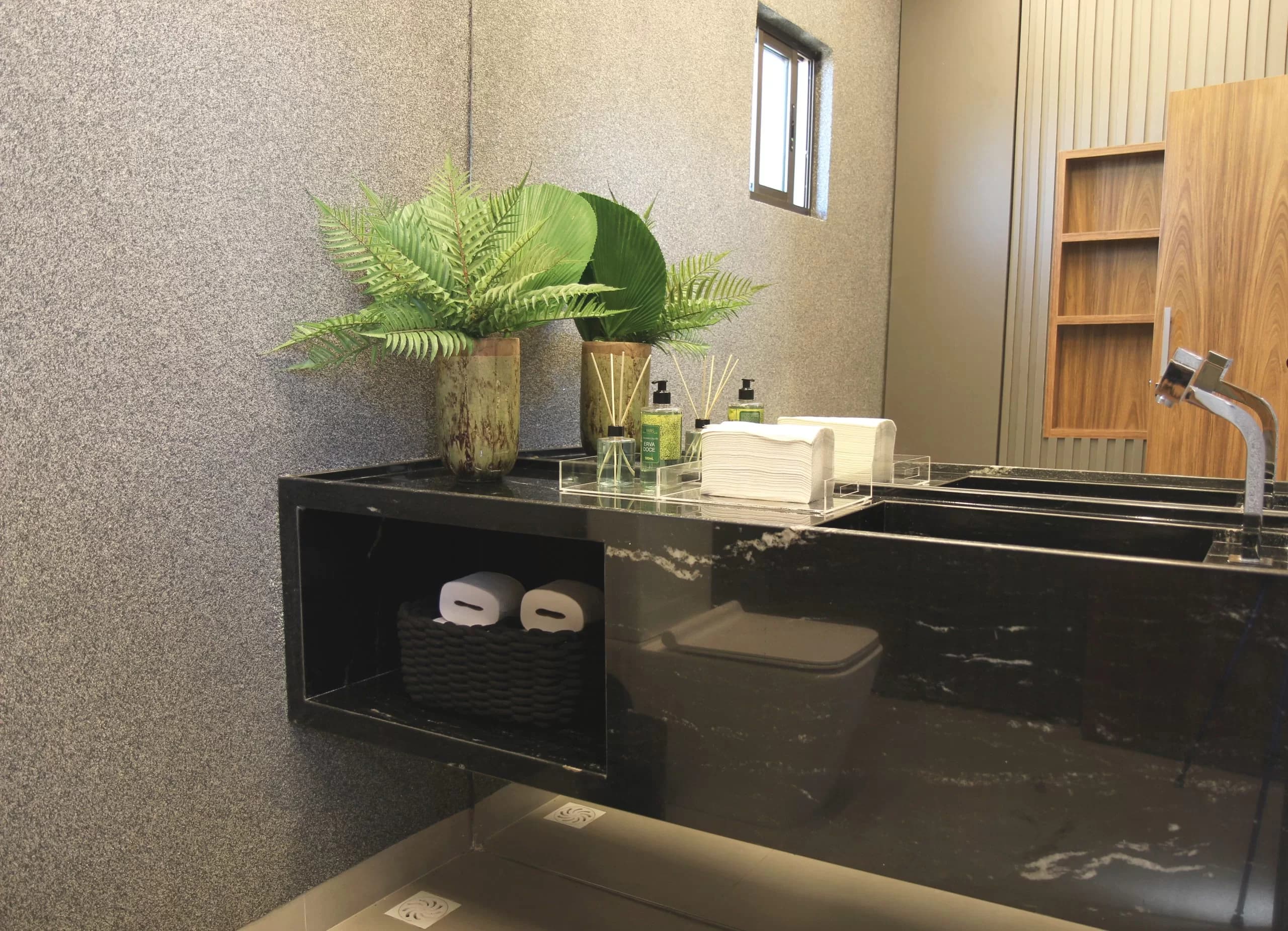 Ambiente decorado com revestimento Ecodecor Pratic Stone
