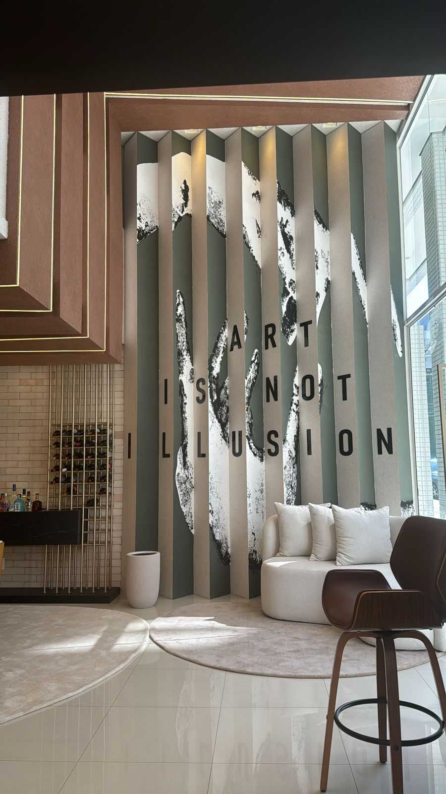 Revestimento decorativo Ecodecor aplicado em ambiente